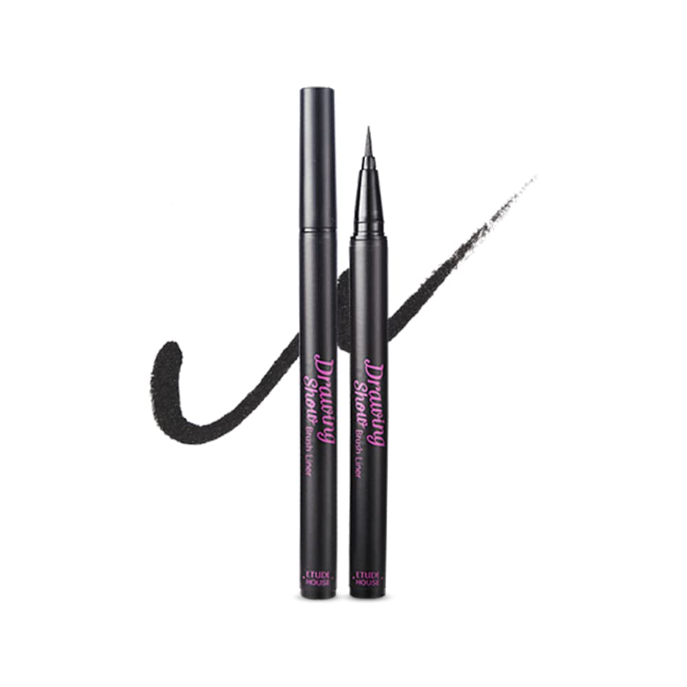 ETUDE Drawing Show Brush Eyeliner creates bold ink-stroke precision