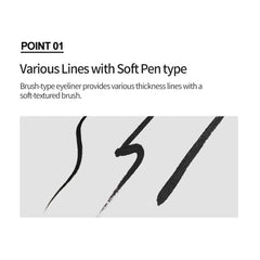 ETUDE Eyeliner stays waterproof and oil-resistant throughout the day