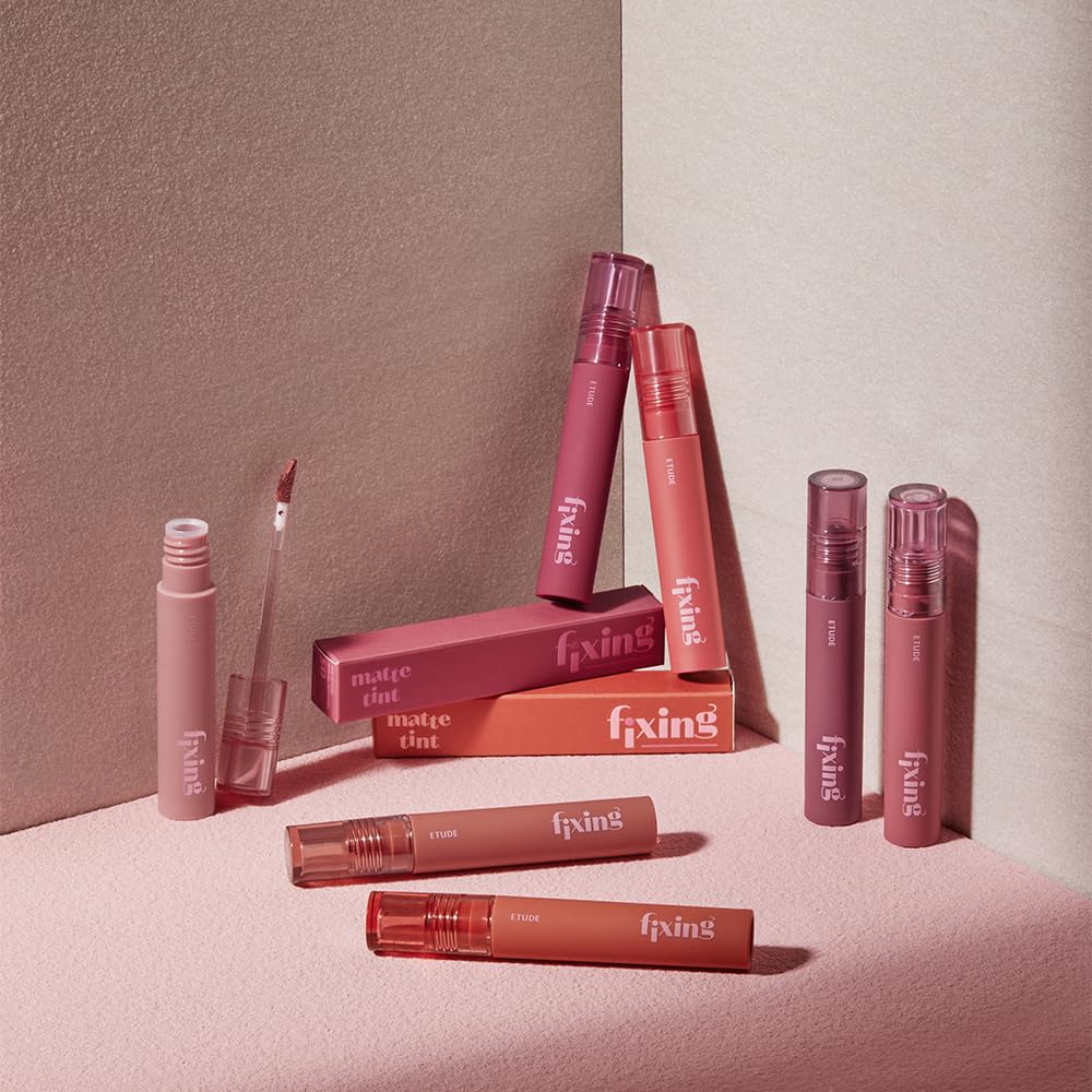 ETUDE Fixing Tint 19 Coral Breeze transfer-proof lip color on cup or cloth