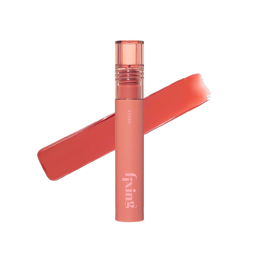 ETUDE Fixing Tint 19 Coral Breeze swatch on arm showing rich pigment and long wear