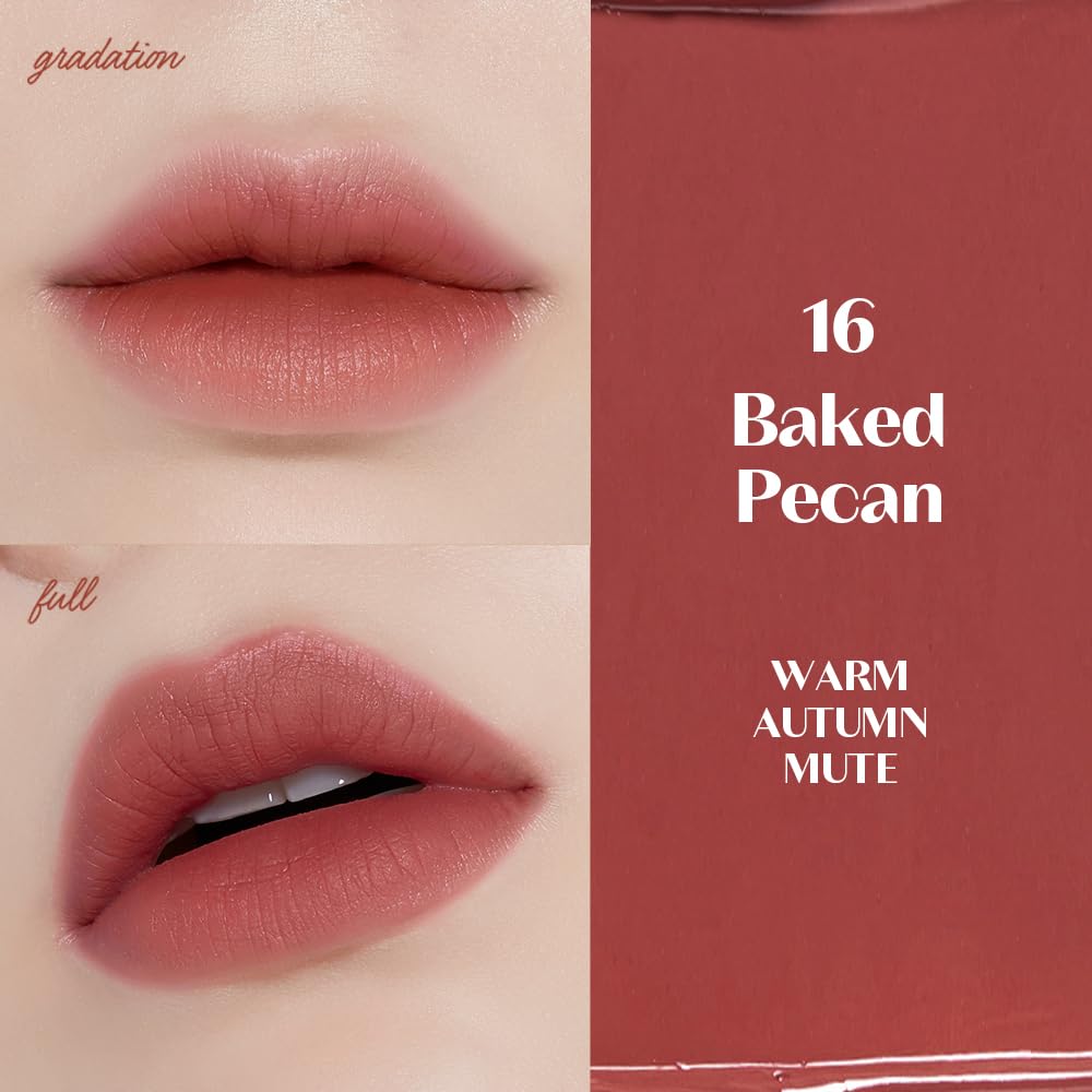 ETUDE Fixing Tint lip application close-up highlights smooth, even coverage.