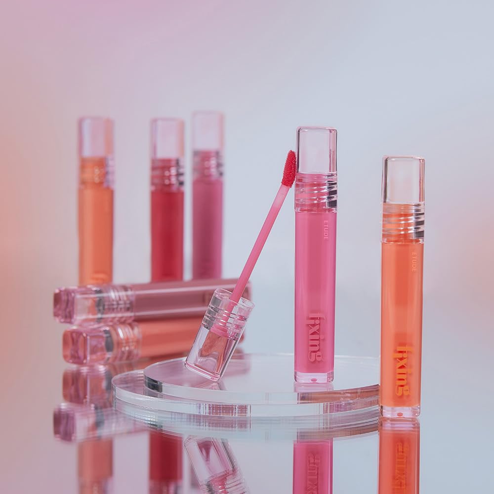 ETUDE Glow Fixing Tint 5 Mauvement color-veil texture closeup