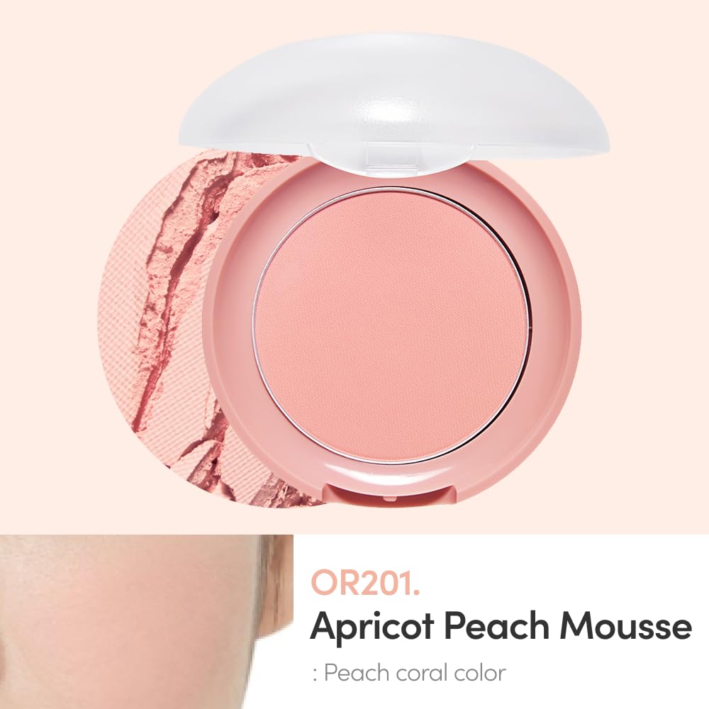 ETUDE Lovely Cookie Blusher glow finish in Apricot Peach Mousse