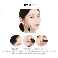 ETUDE Play 101 Stick Contour Duo highlights the T-zone for a luminous center