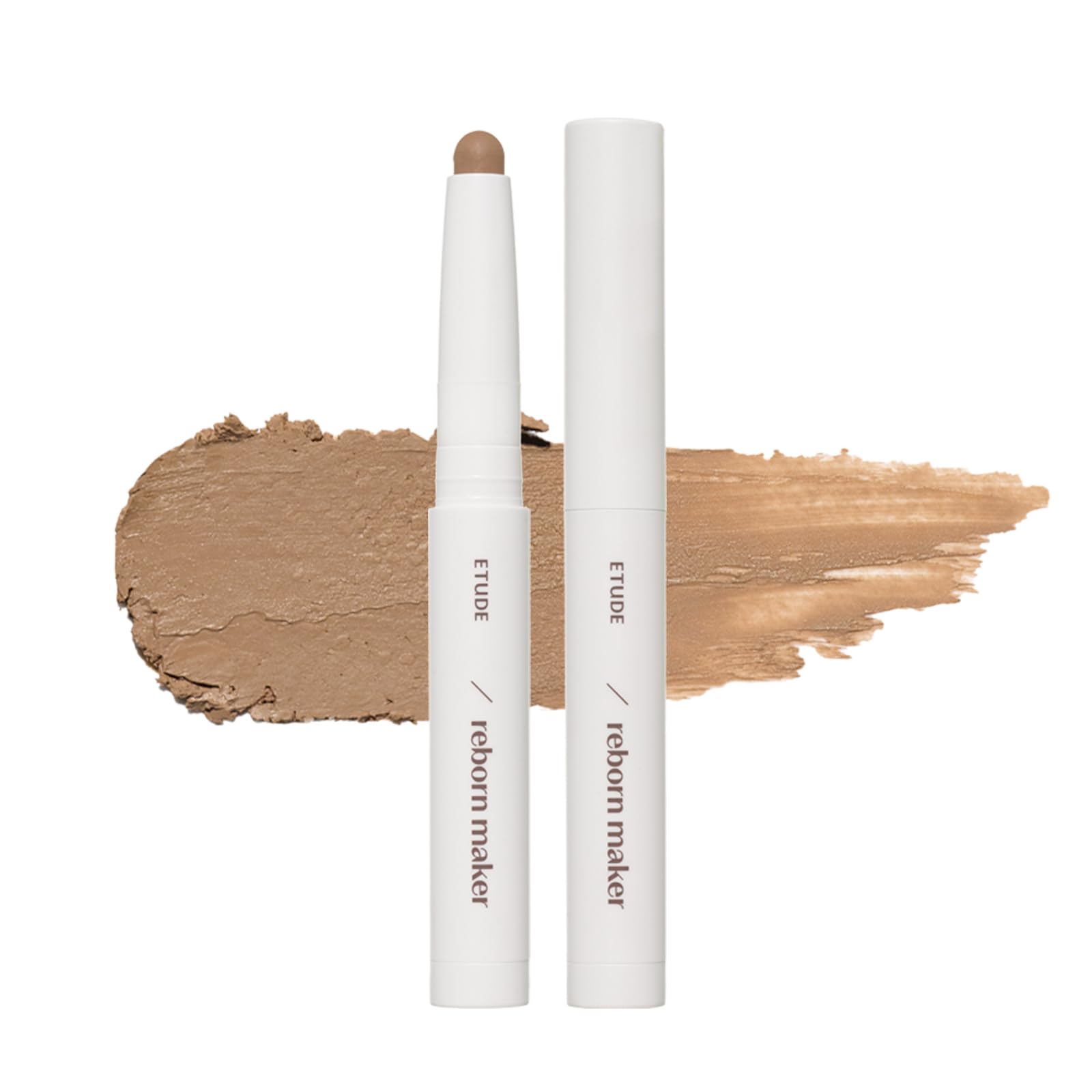 ETUDE Reborn Maker Contour Stick warm shading swatch for natural definition on the cheekbones.