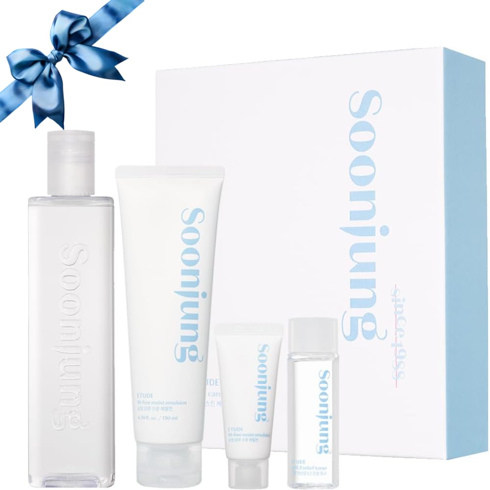 ETUDE SoonJung Set – relief toner and emulsion for sensitive skin, soothing daily care.