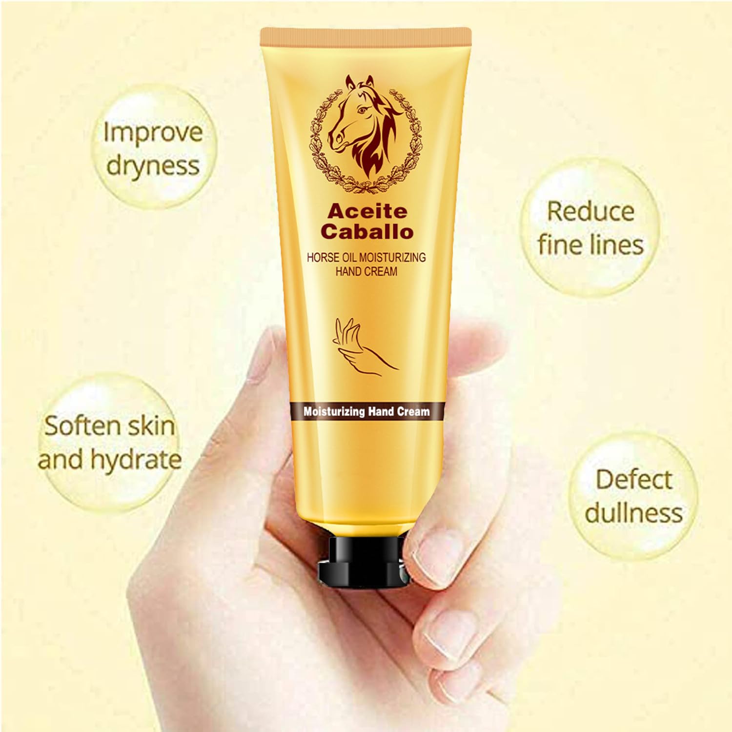 ETUIH Hand Healing Cream texture reveals smooth, quickly absorbing formula.