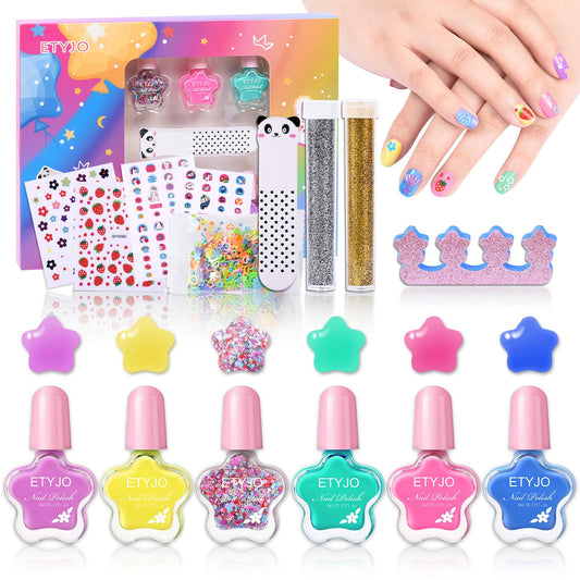 ETYJO kids nail polish set packaging showcases a bright, gift-ready presentation.