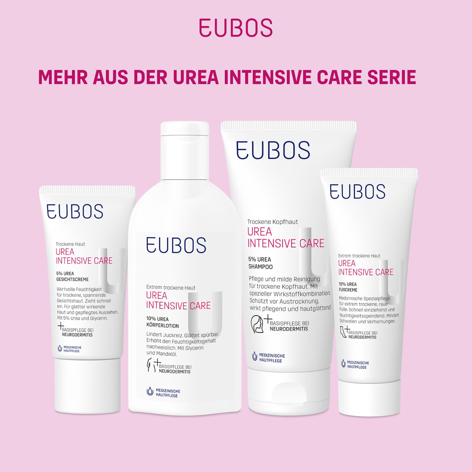 Velvety application of EUBOS cream on the heel.