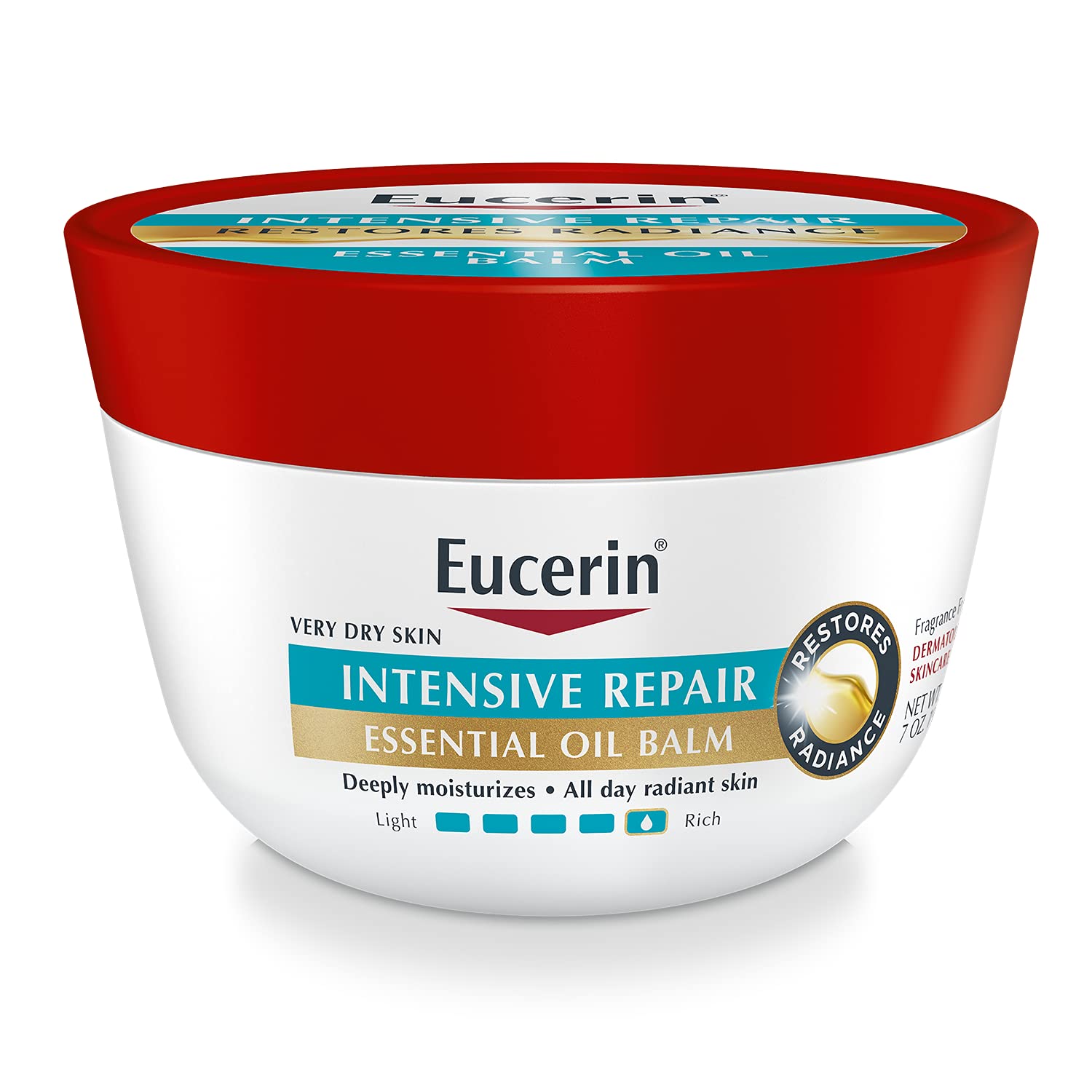 Eucerin Intensive Repair Essential Oil Balm jar front for deep hydration