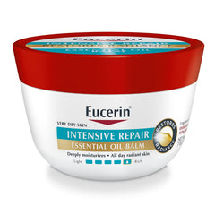 Eucerin Intensive Repair Essential Oil Balm jar front for deep hydration