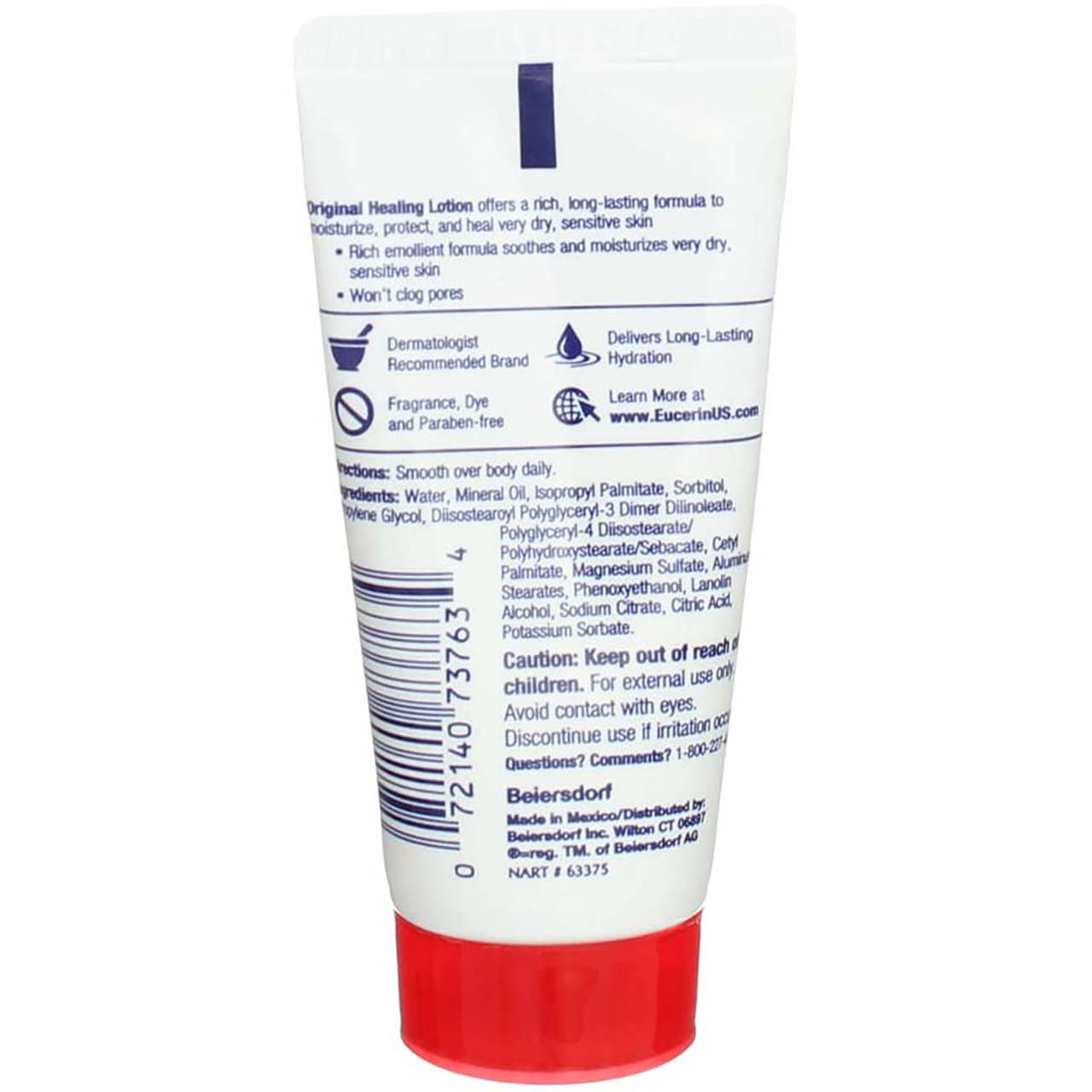 Creamy texture close-up of Eucerin Original Moisturizing Lotion