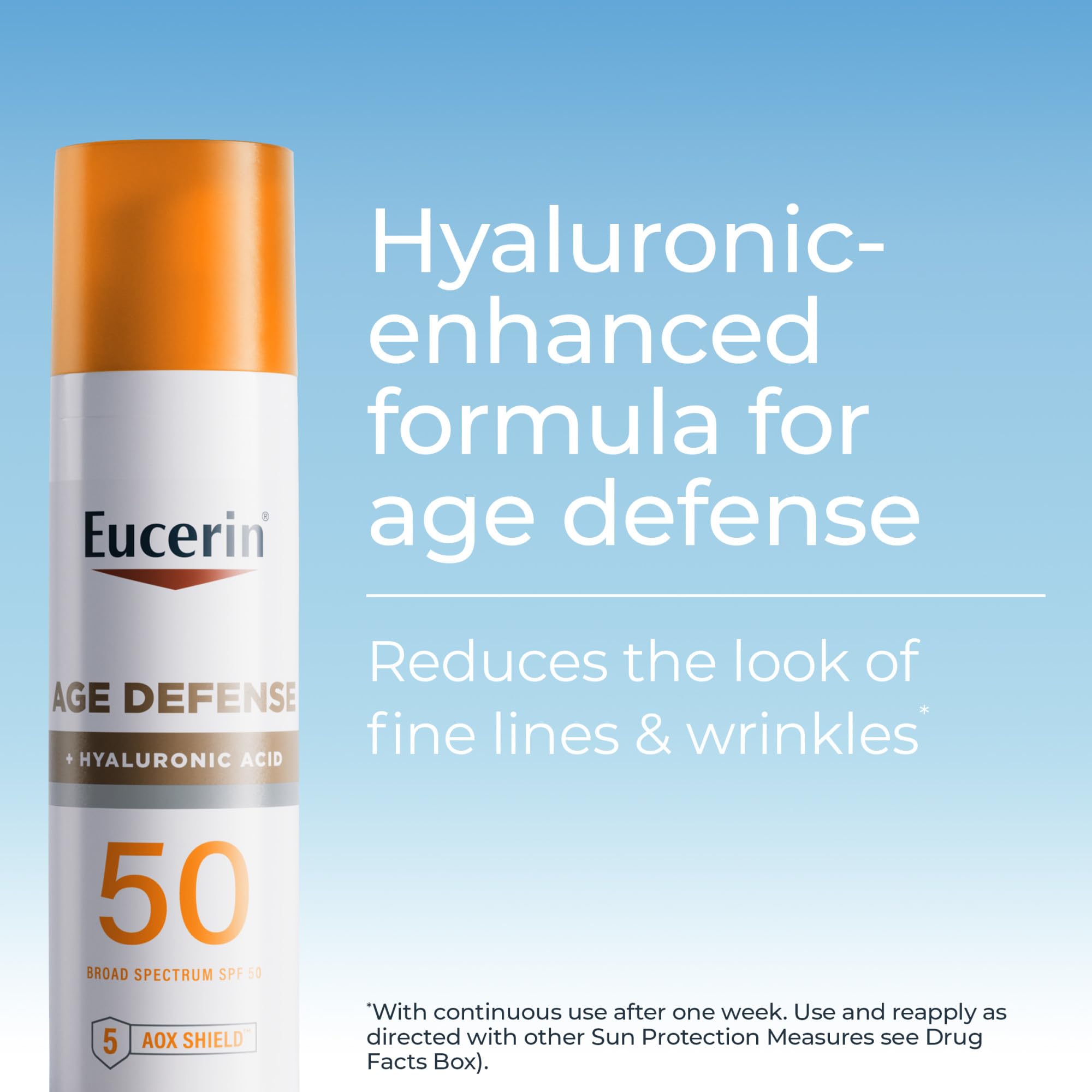 Eucerin SPF 50 sunscreen dries to an invisible, non-greasy finish.