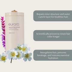 Eufora Beautifying Elixirs Bodifying Shampoo packaging signals premium color care