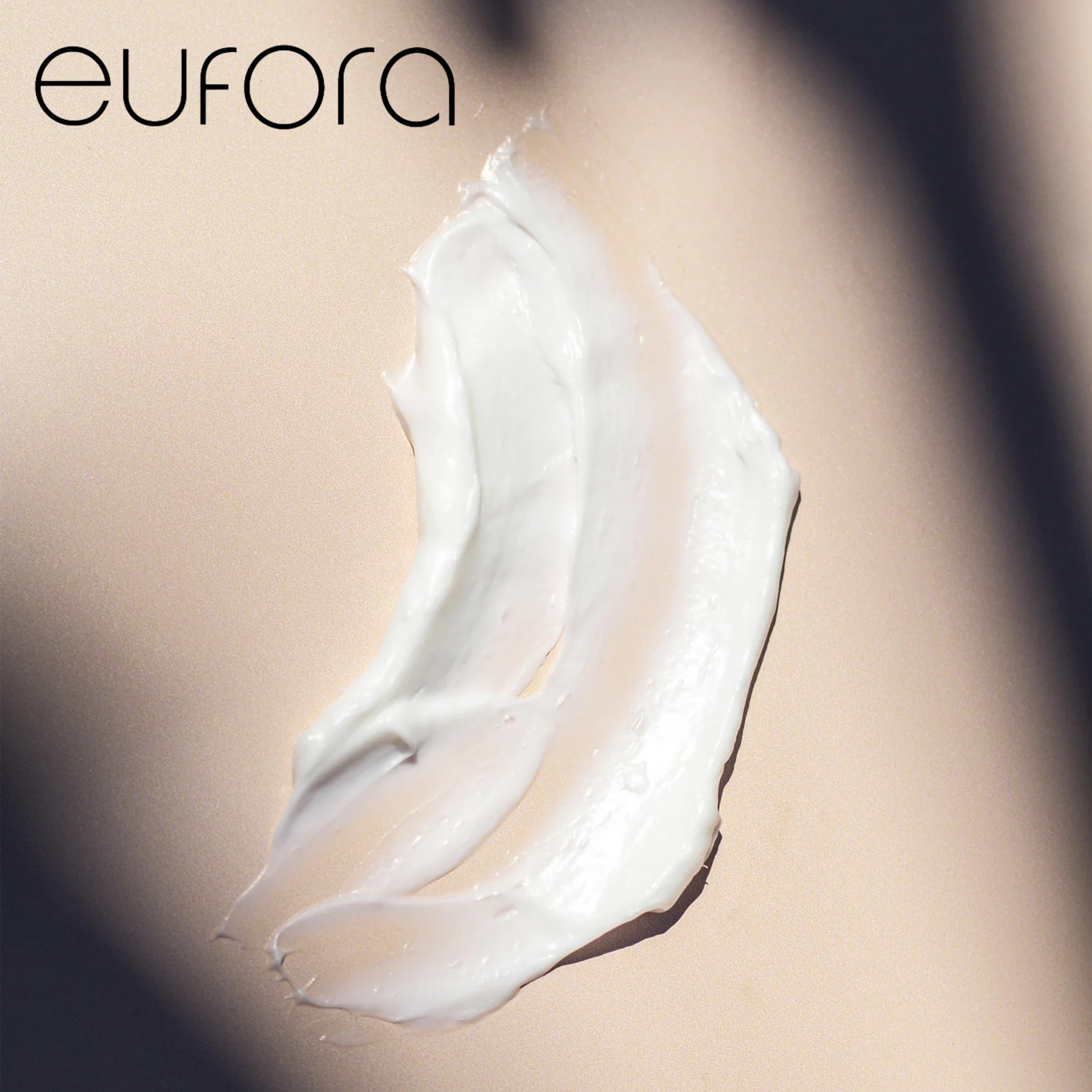 Eufora Beautifying Elixirs Moisture Masque after use shows softer, more manageable dry strands.