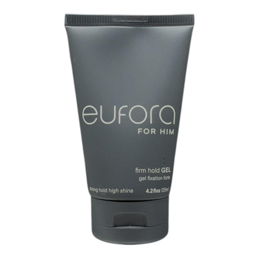 Applying Eufora HERO Firm Hold Gel to hair for defined style and hold.