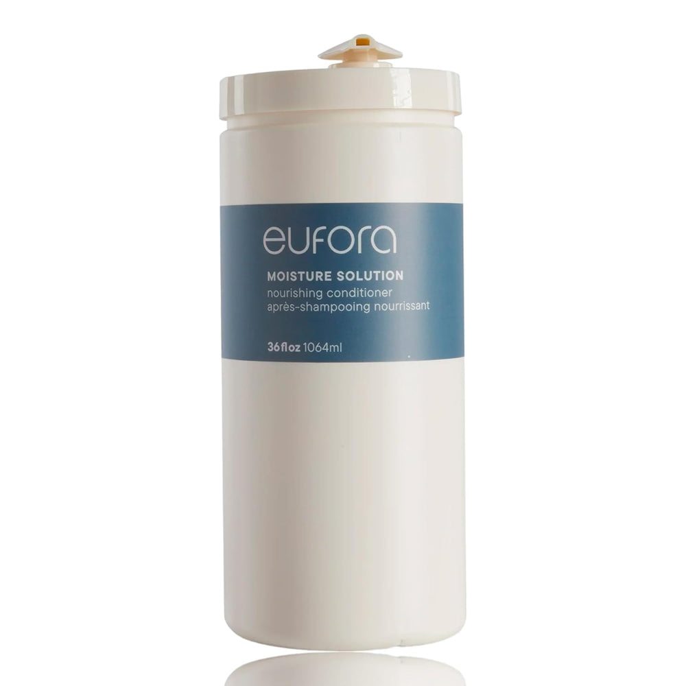 Eufora Moisture Solution conditioner bottle demonstrates deep hydration