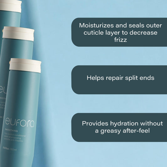 Eufora conditioner pump dispense enables quick, easy application on curly hair
