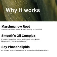 Hair strands treated with Eufora Soothing Conditioner showing smoothness and shine.