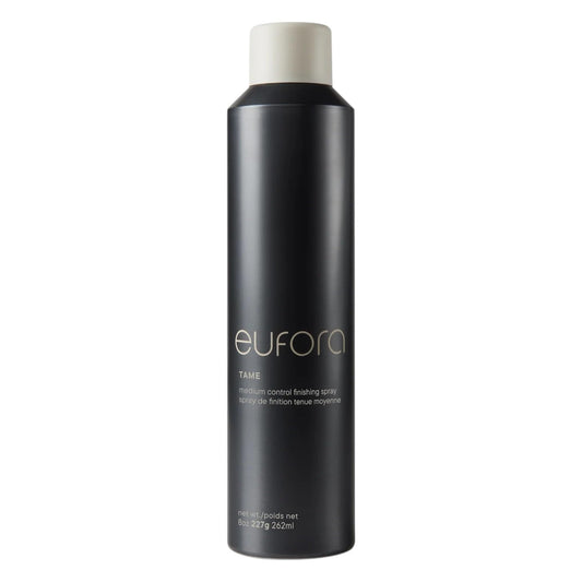 Eufora Tame frizz-fighting finishing spray delivers light hold for touchable styles.