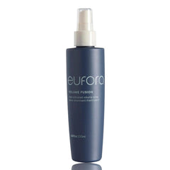 Eufora Volume Fusion heat-activated volume spray delivers lift and fullness with touchable movement.