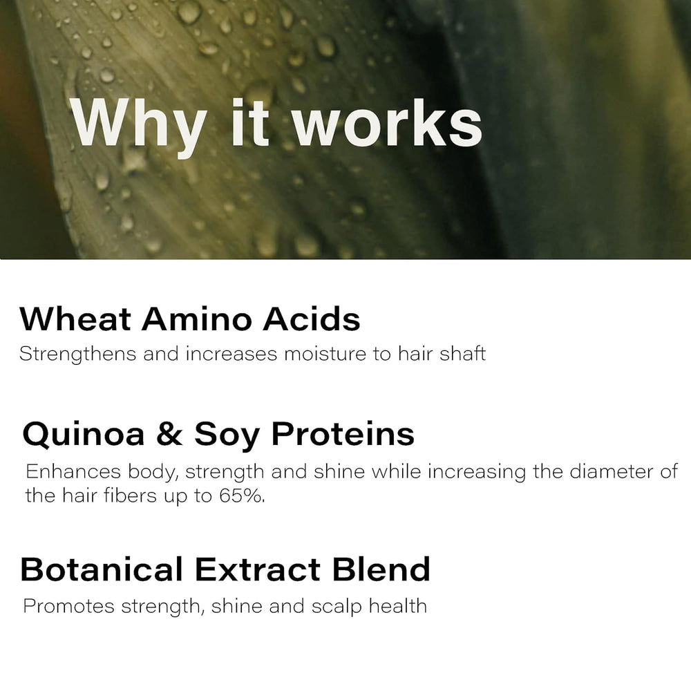 Eufora Volume Fusion nourishing oils lock in hydration for healthy shine.