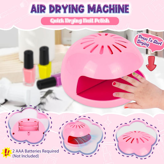 EULRGAUS kids nail dryer no UV light enables quick, safe drying for little hands.