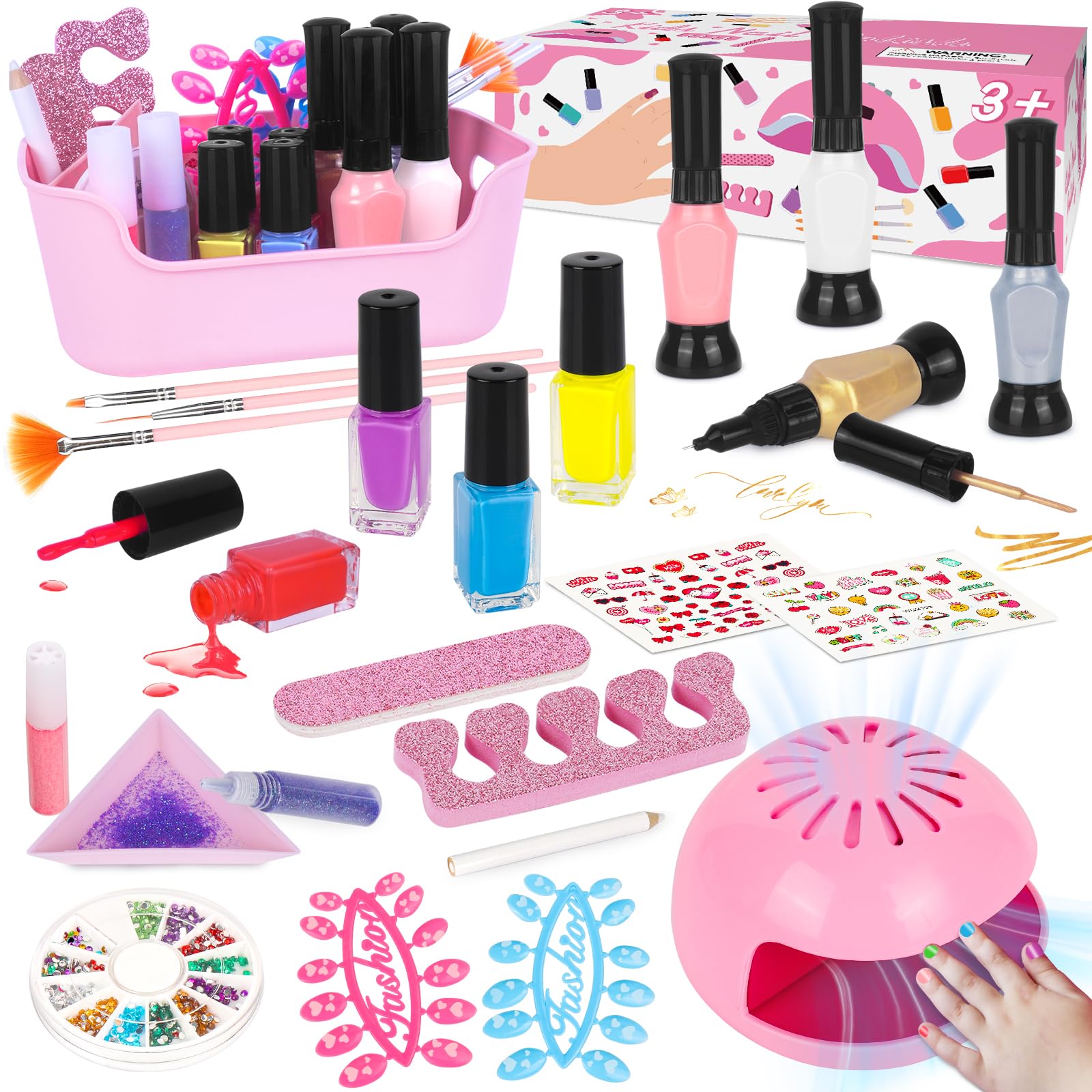 EULRGAUS kids nail polish set all-in-one displays creative nail art possibilities for girls.