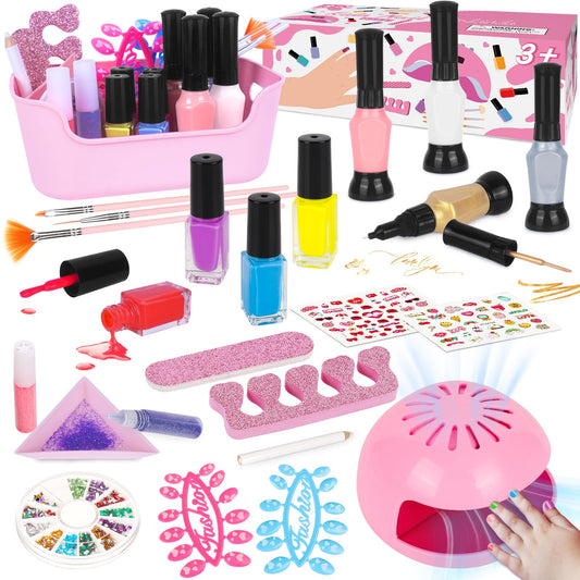 EULRGAUS kids nail polish set all-in-one displays creative nail art possibilities for girls.