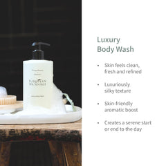 European Spa Source Luxury Body Wash geranium notes add a fresh, uplifting finish after shower.
