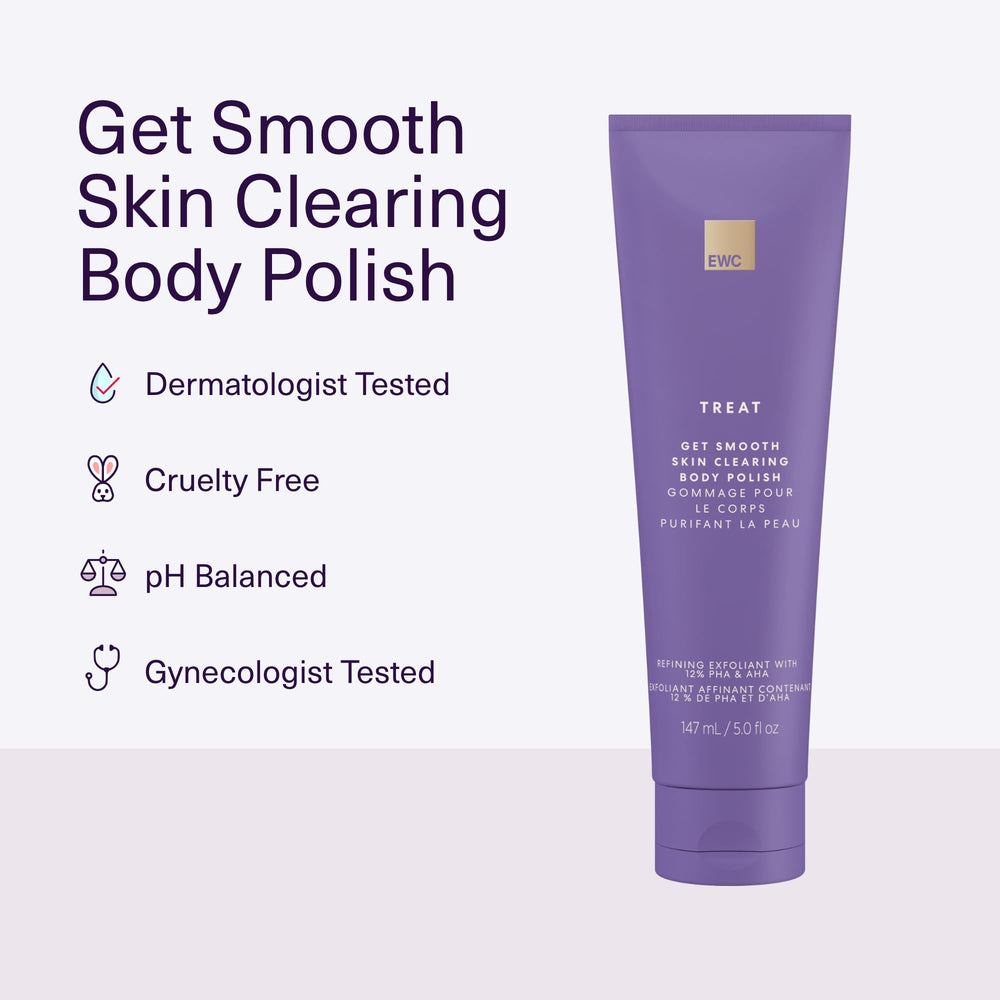 European Wax Center Get Smooth Skin scrub application showing gentle exfoliation