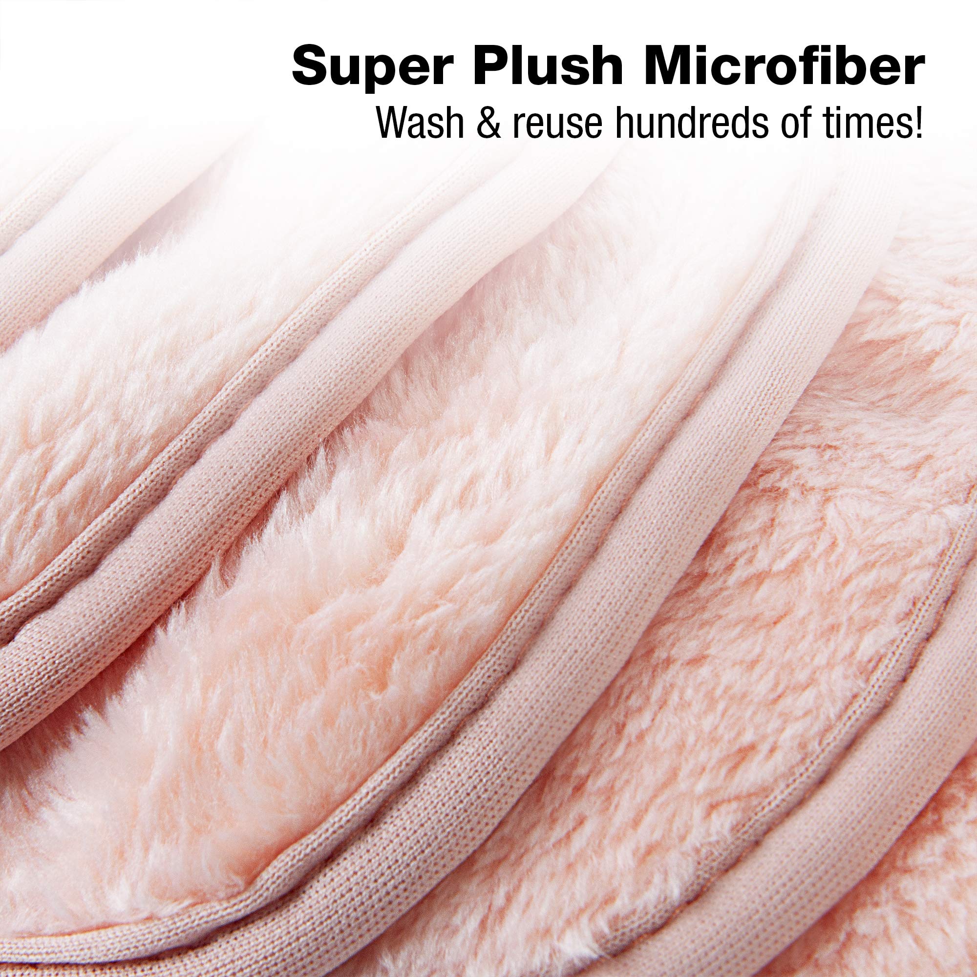 Eurow microfiber face towels demonstrate plush texture for makeup removal