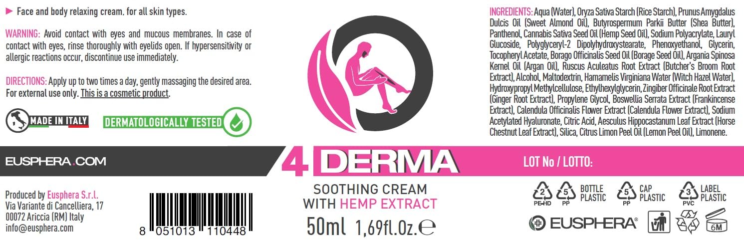 EUSPHERA 4DERMA packaging and branding on box and jar