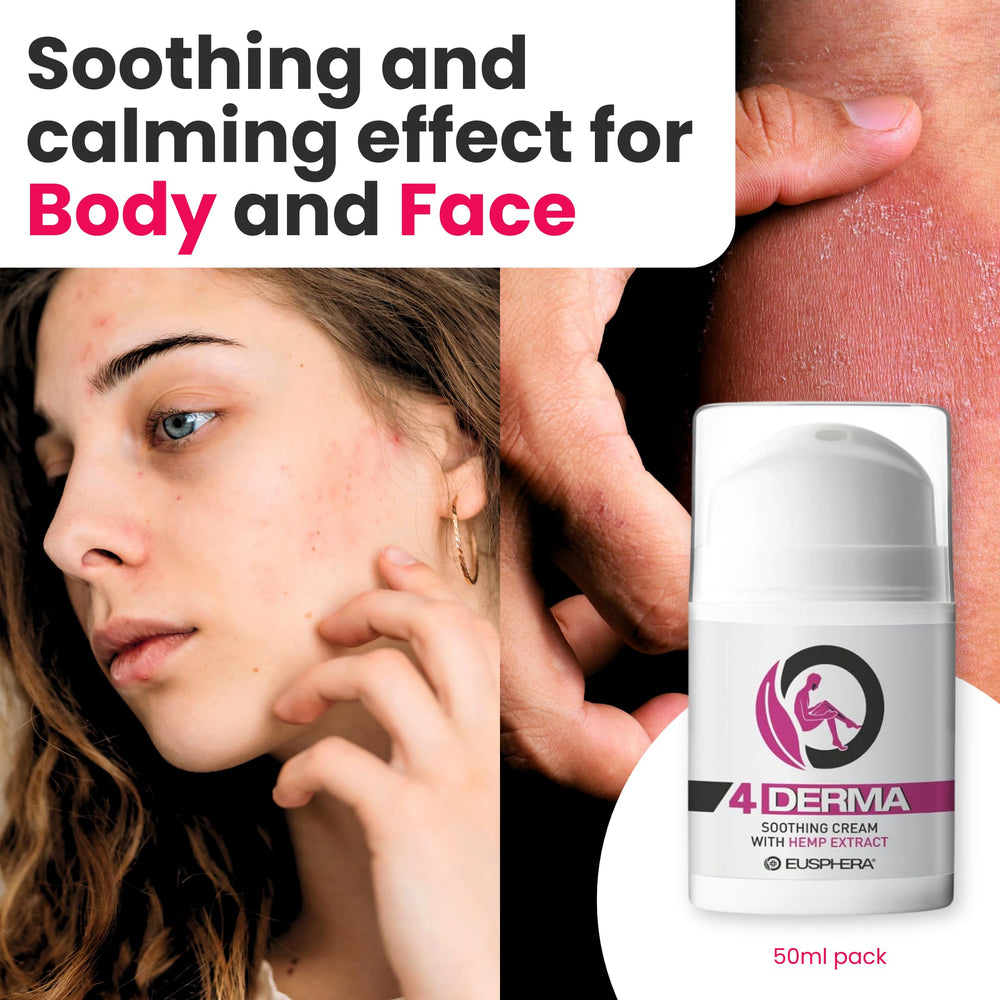 Hemp extract included in 4DERMA supports skin comfort for psoriasis