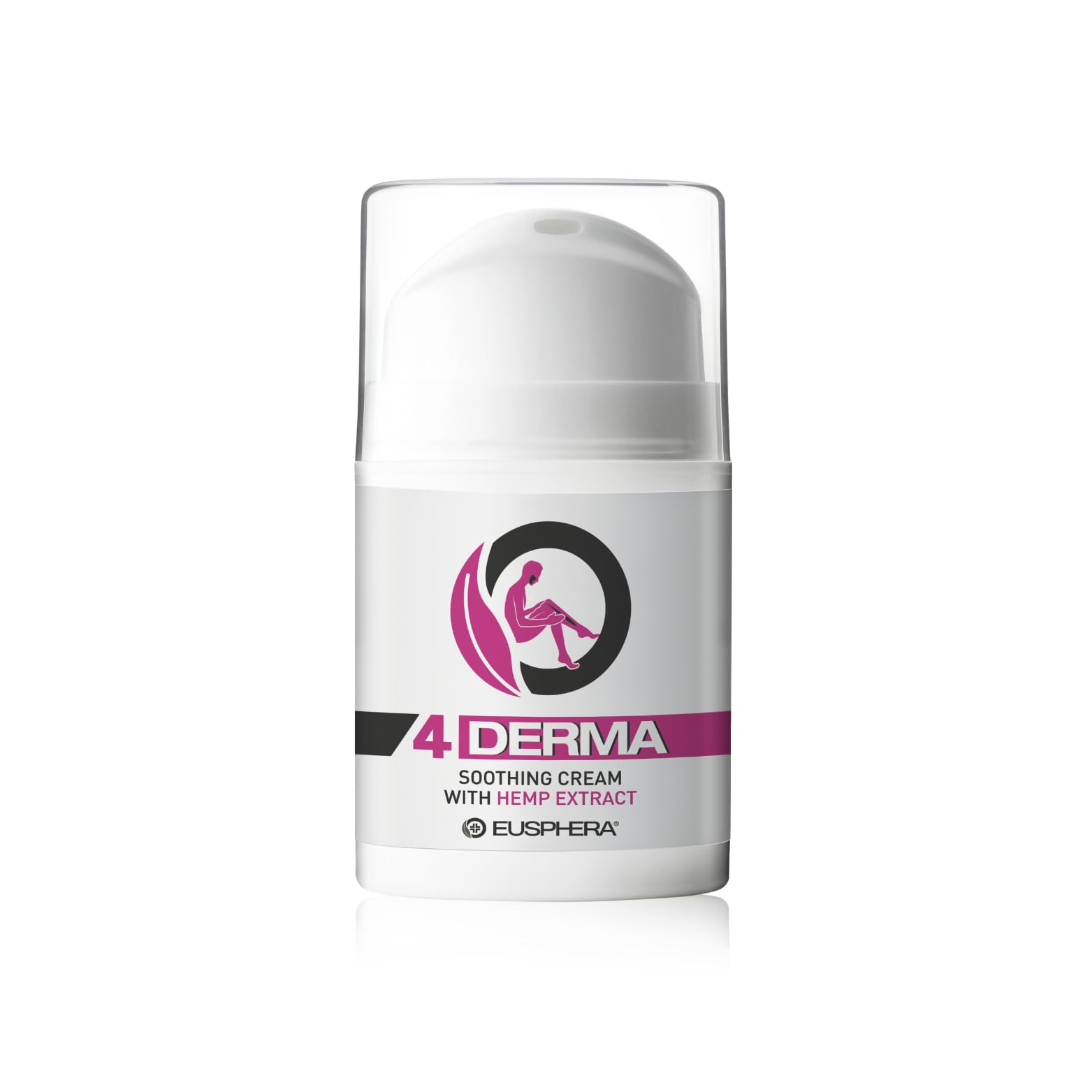 EUSPHERA 4DERMA jar of cream for eczema demonstrating soothing texture and comfort