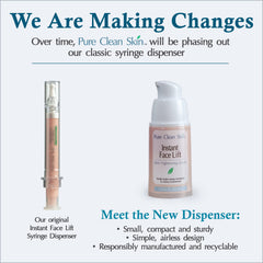 EUZEN Instant Lift Cream close-up bottle illustrates quick-acting firmness.