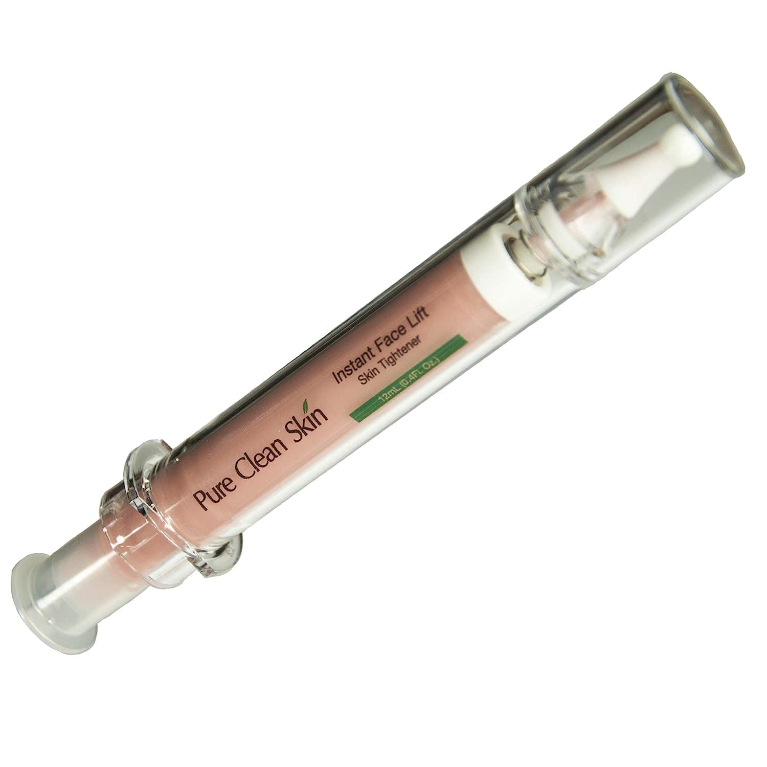 EUZEN Skin Tightening Cream on face during application showing instant lift potential.