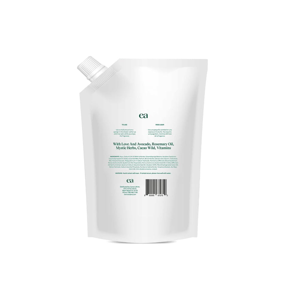 Eva + Avo Hydrating Body Wash lather close-up, indicating cleansing and refreshment