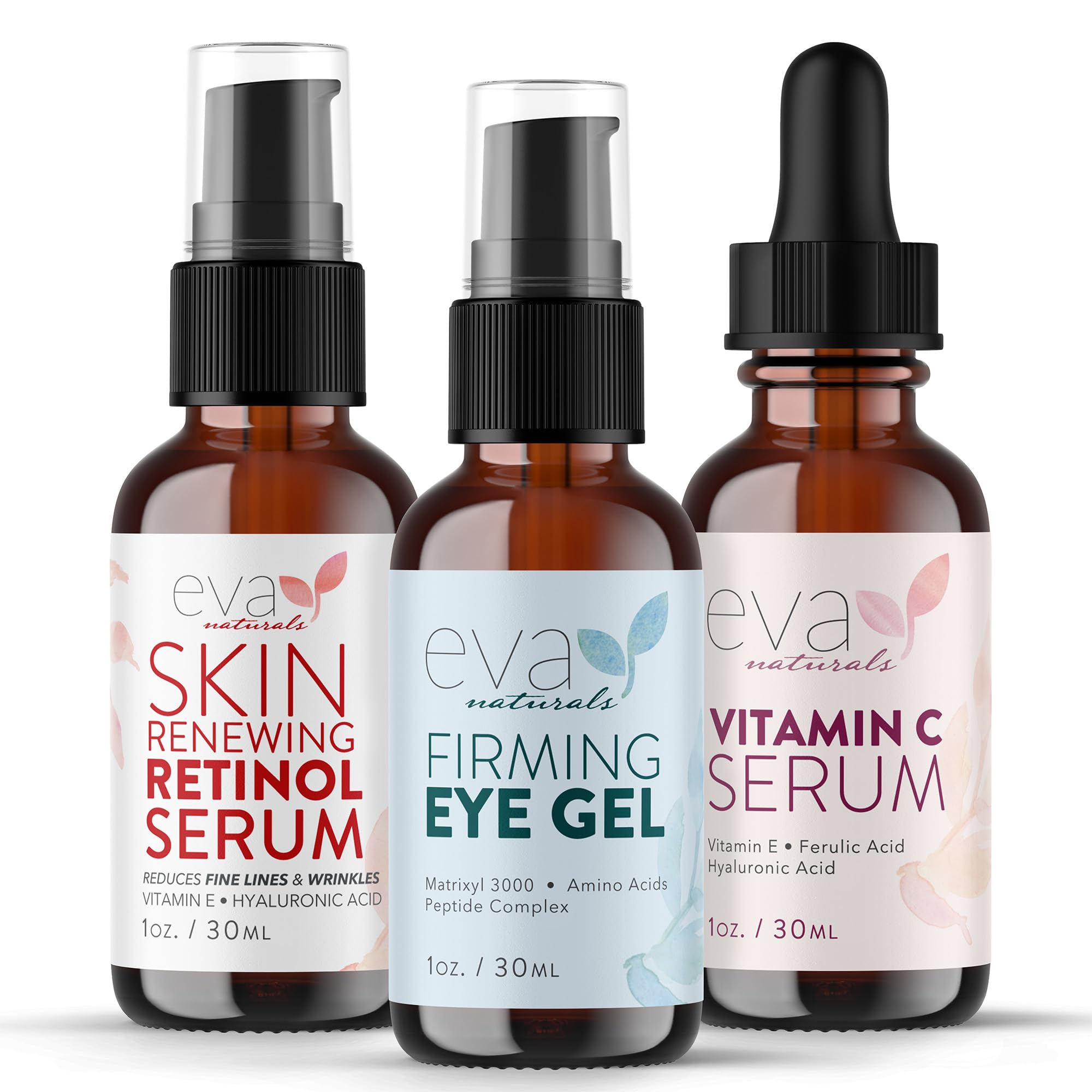 Eva Naturals Vitamin C serum bottle for brighter, more even skin.