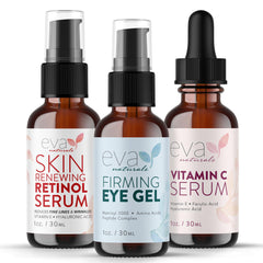 Eva Naturals Vitamin C serum bottle for brighter, more even skin.