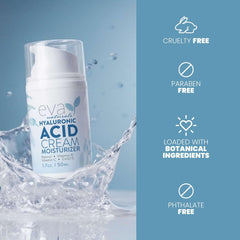 Post-application Eva Naturals cream leaves smoother, hydrated skin