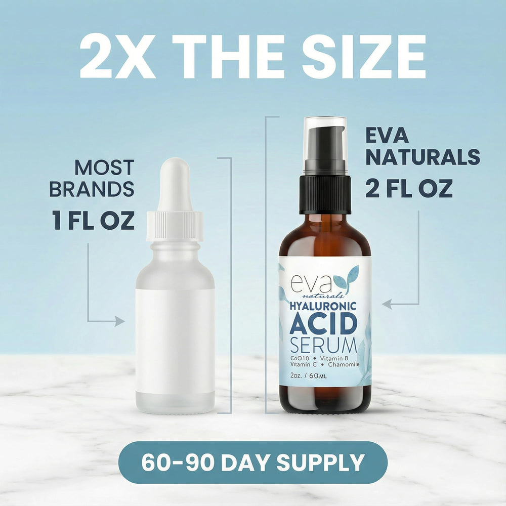 Morning skincare routine with Eva Naturals serum before moisturizer.