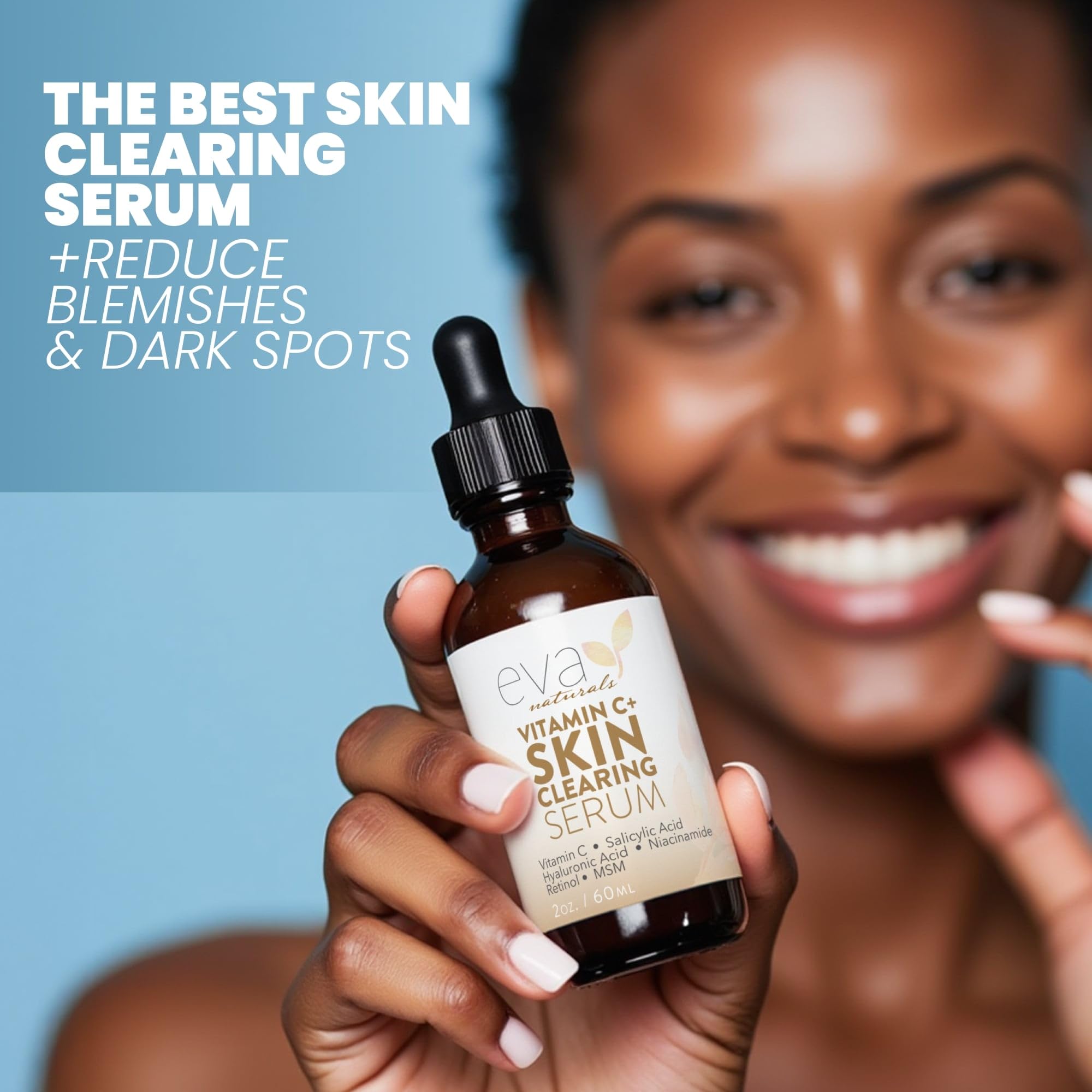 Retinol smoothing fine lines in Eva Naturals serum.