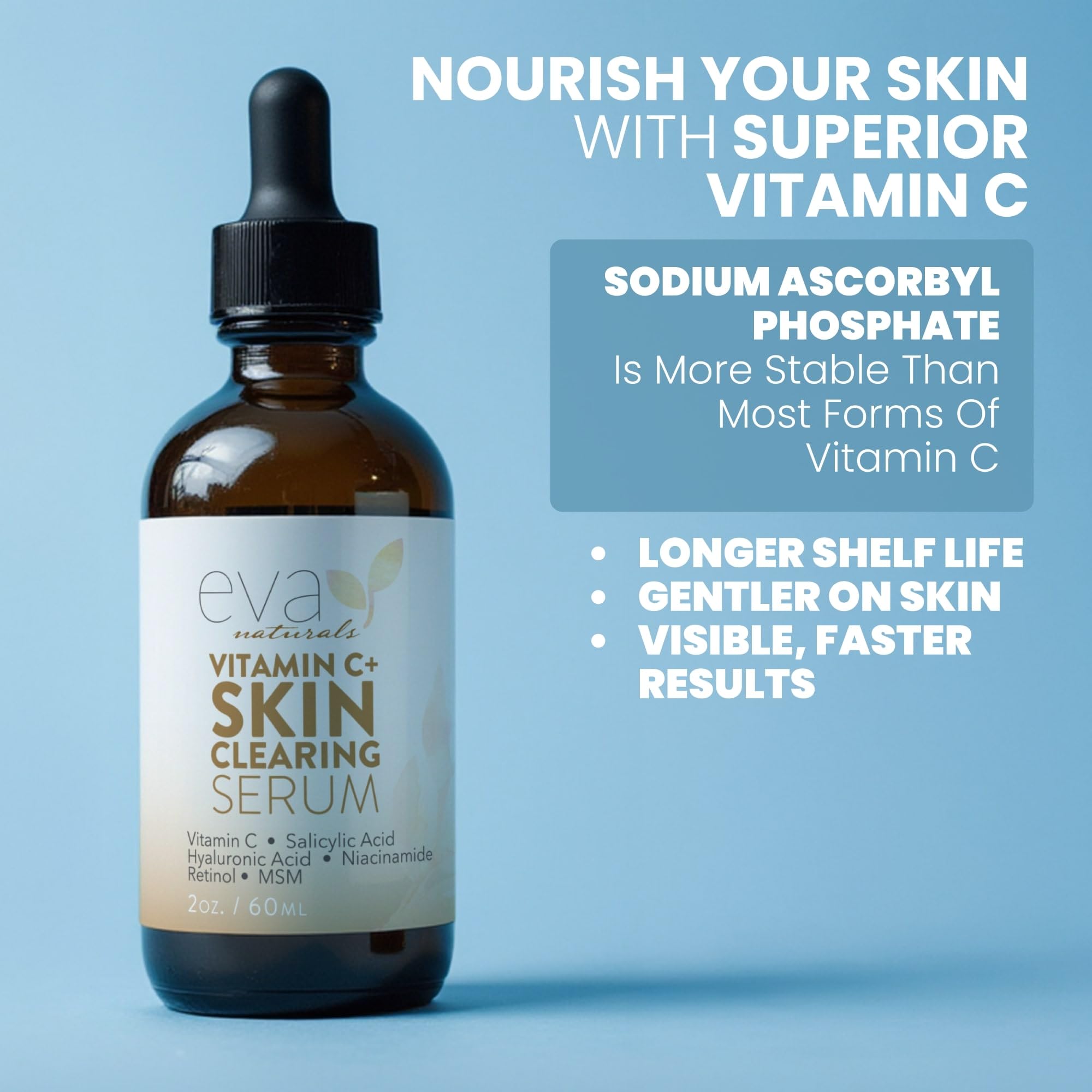 Applying Eva Naturals serum on clean skin during routine.