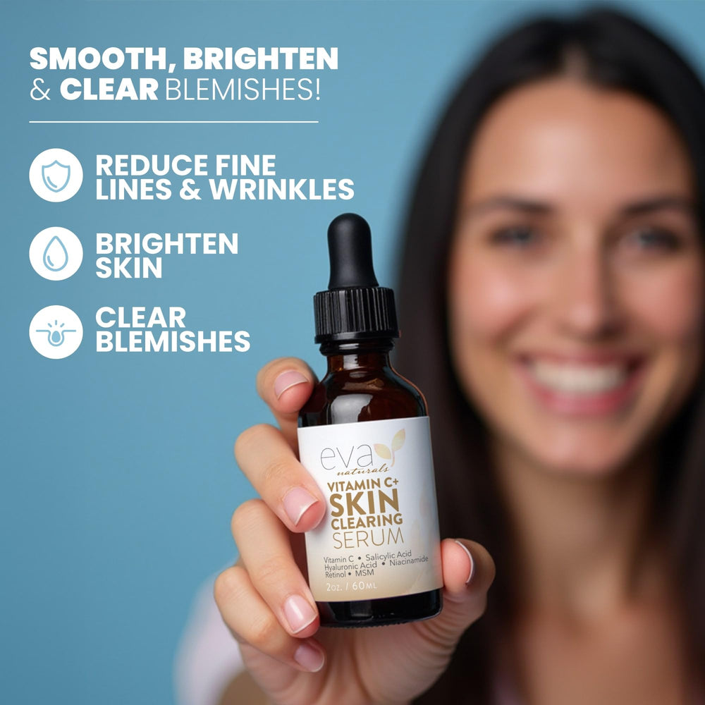 Eva Naturals serum texture close-up showing light, fast absorption.