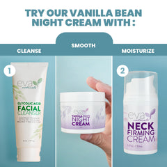 Vanilla aroma and spa-like feel from Eva Naturals Night Cream.