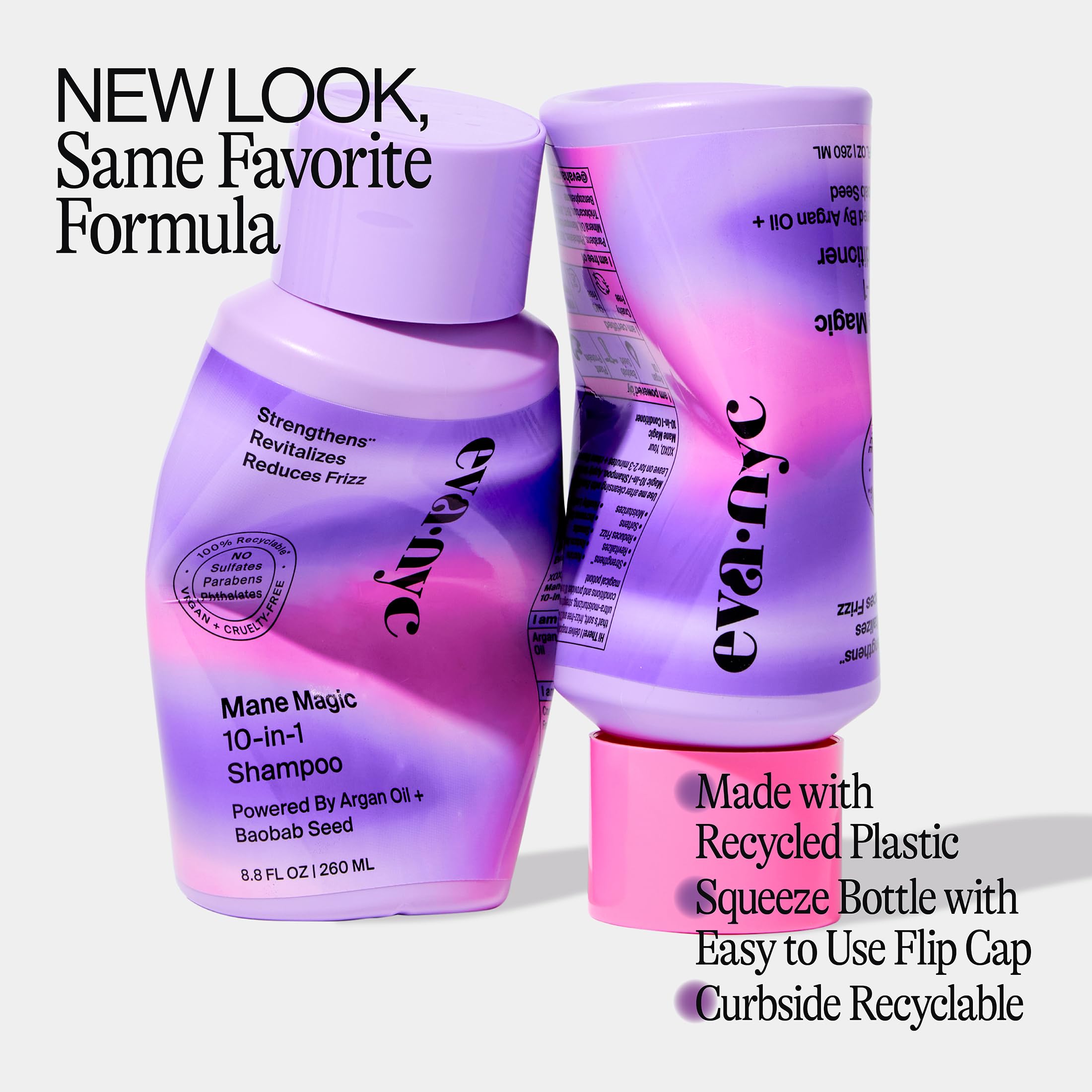 Eva NYC Mane Magic vegan formula packaging detail.
