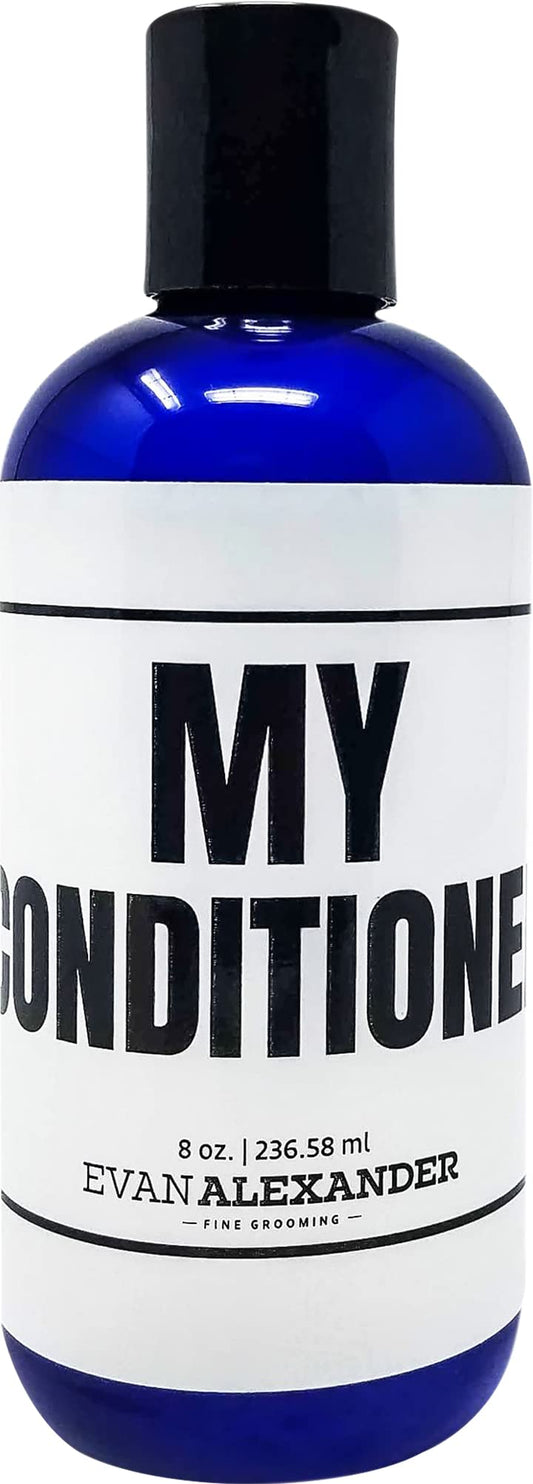 Evan Alexander MY Conditioner bottle close-up with minty scent for scalp care