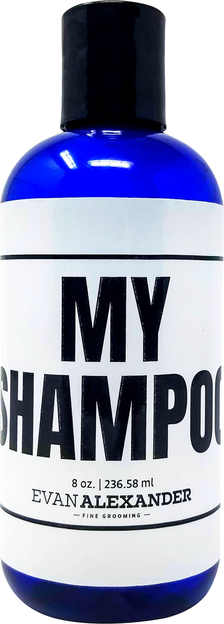 Evan Alexander MY Shampoo bottle with rich lather for a refreshing cleanse