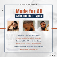 Evan Alexander MY Shampoo in shower demonstrates daily-use for healthy hair